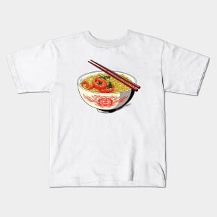 Yummy Ramen Delights: Tasty T-Shirt for Noodle Lovers! Kids T-Shirt